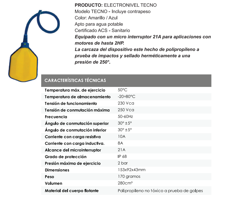 Cable de 3MTS con contrapeso