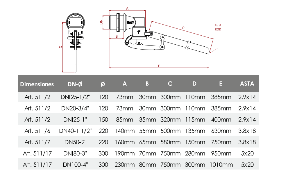 Válvula pesada para tanque con boya 1/2"