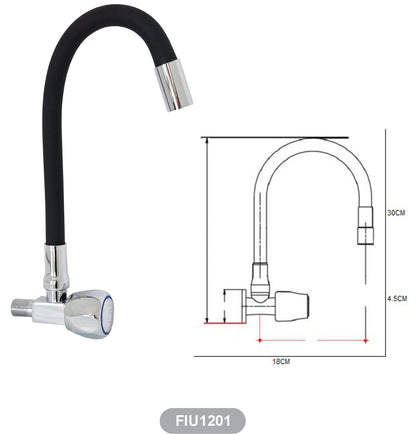 Llave lavadero / pared palanca flexible