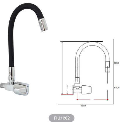 Llave lavadero / pared palanca flexible
