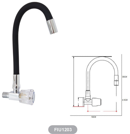 Llave lavadero / pared palanca flexible