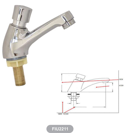 Llave para lavatorio temporizada