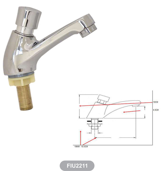 Llave para lavatorio temporizada
