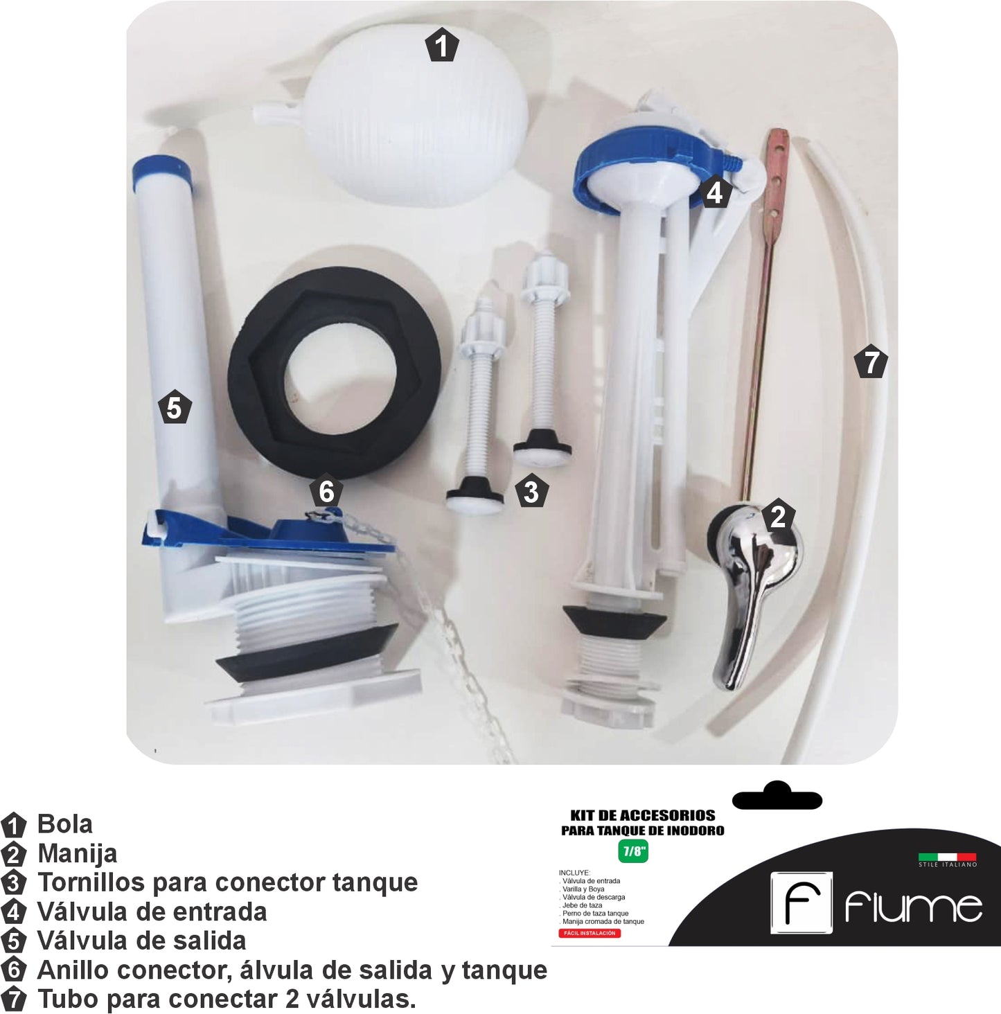 Kit de accesorios para tanque de inodoro