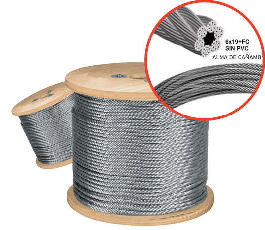 Cable de acero con alma de cañamo