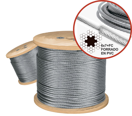 Cable de acero con recubrimiento de PVC